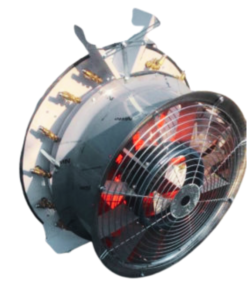 Ventilador por boquillas de acero